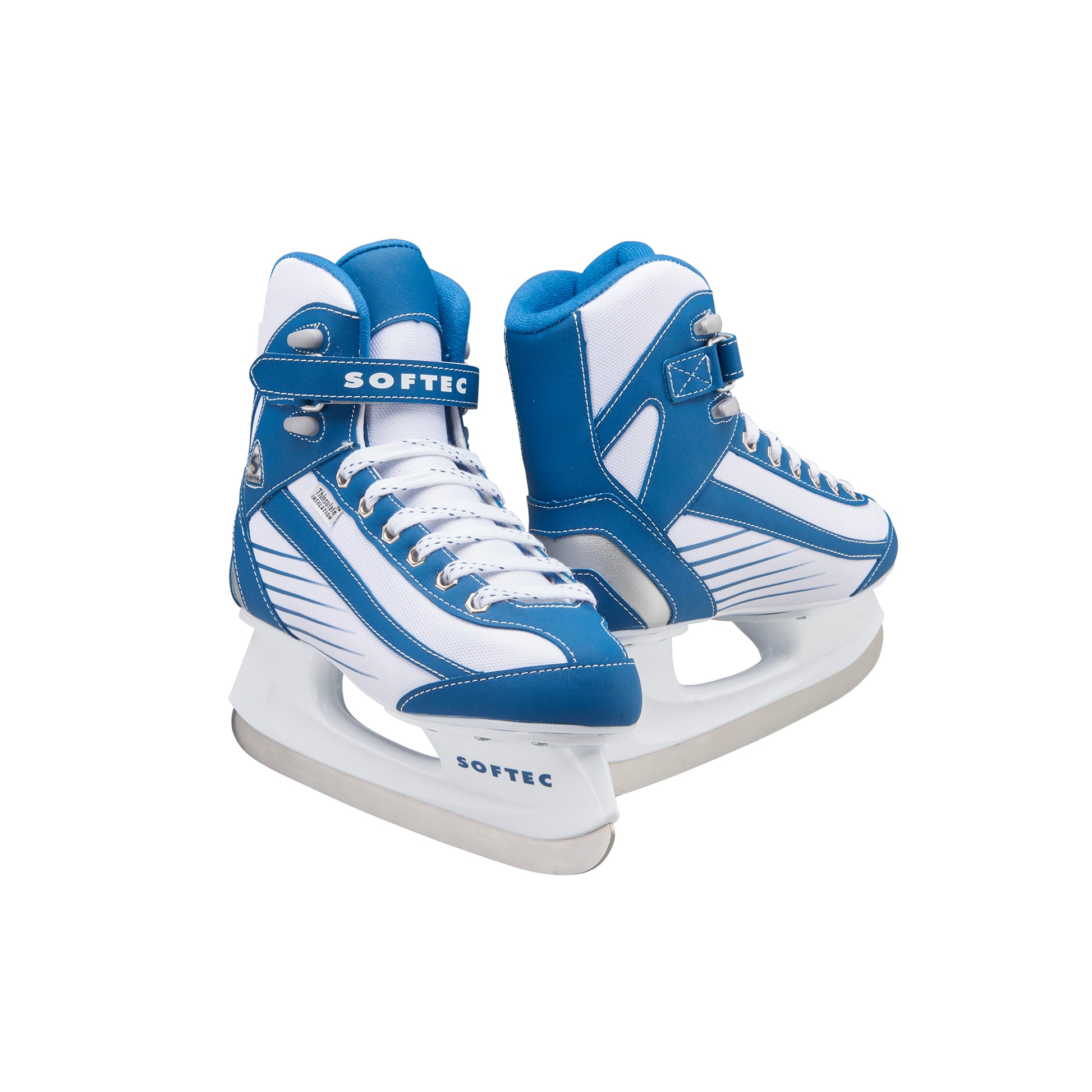 Jackson Softec Sport White w/Blue Figure Skating Skate