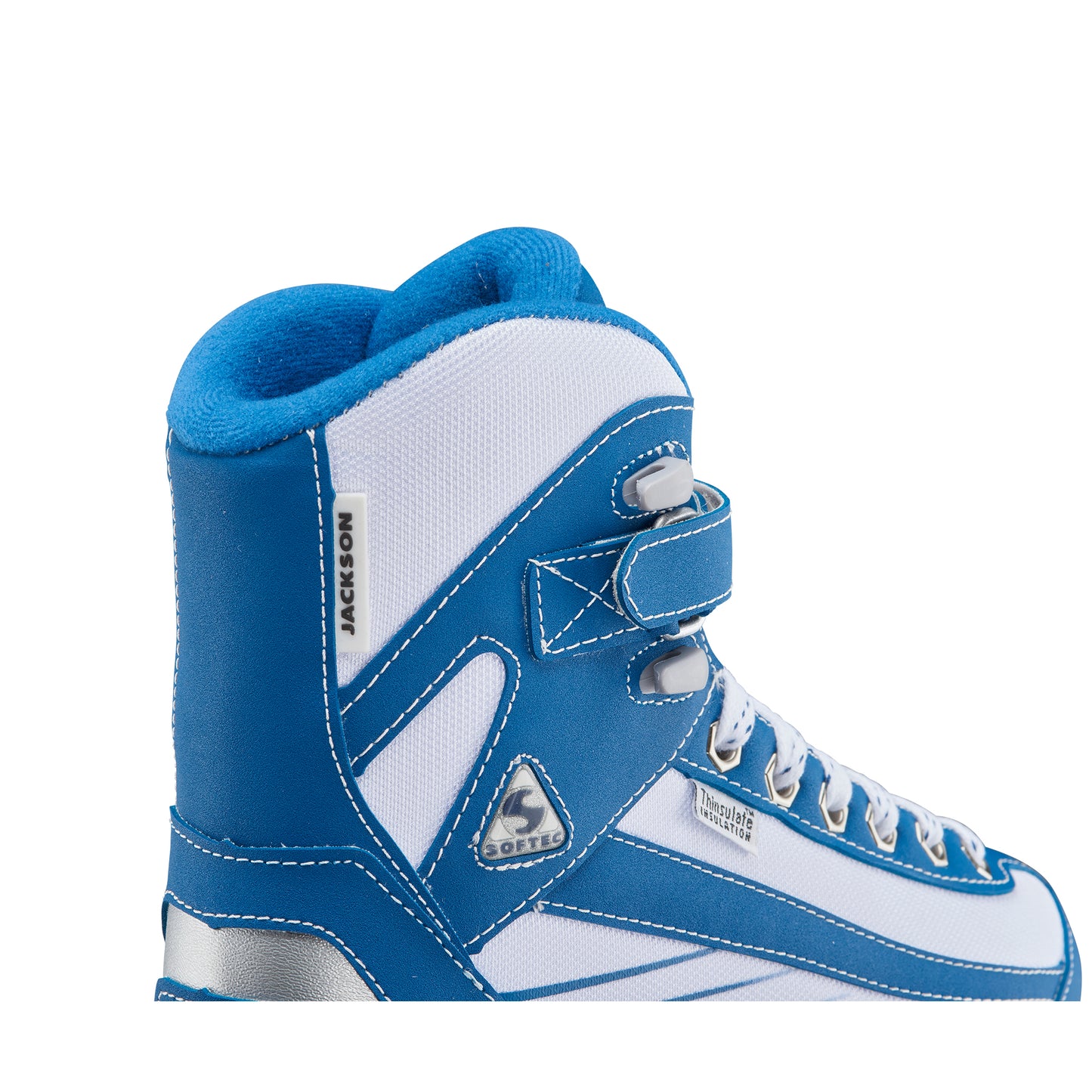 Jackson Softec Sport White w/Blue Figure Skating Skate